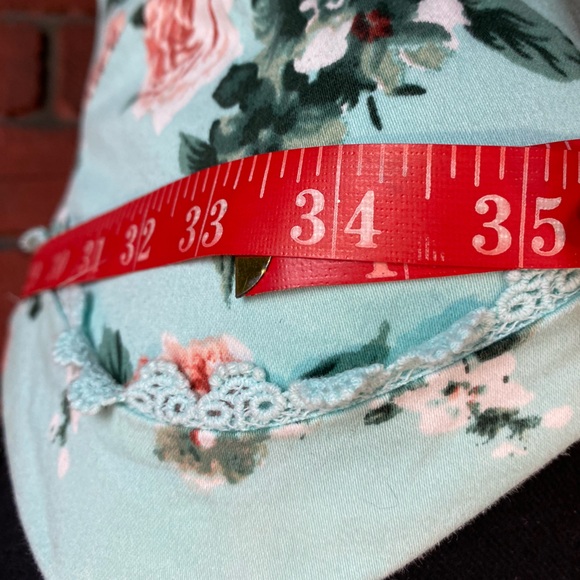 Hot Topic Mint Floral Halter Retro Rockabilly Pinup Swing Dress Size‎ XS - Picture 6 of 9